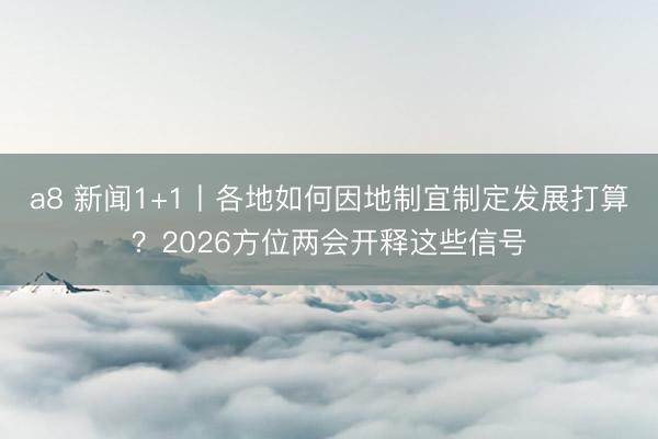 a8 新闻1+1丨各地如何因地制宜制定发展打算？2026方位两会开释这些信号