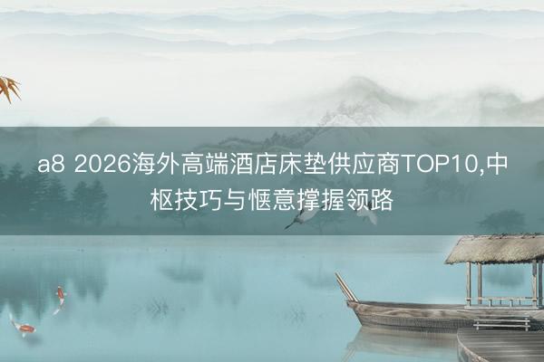 a8 2026海外高端酒店床垫供应商TOP10,中枢技巧与惬意撑握领路