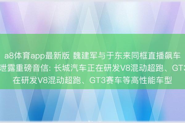 a8体育app最新版 魏建军与于东来同框直播飙车, 收场沙漠之约, 并泄露重磅音信: 长城汽车正在研发V8混动超跑、GT3赛车等高性能车型