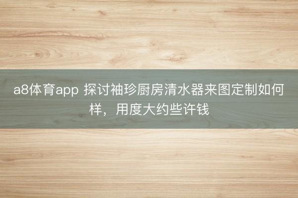 a8体育app 探讨袖珍厨房清水器来图定制如何样，用度大约些许钱