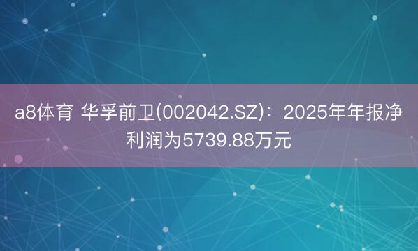 a8体育 华孚前卫(002042.SZ)：2025年年报净利润为5739.88万元