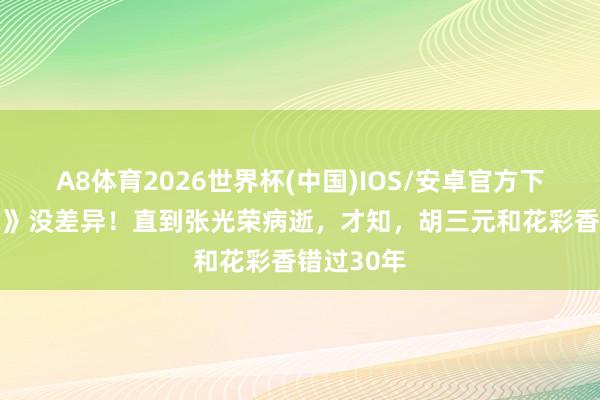 A8体育2026世界杯(中国)IOS/安卓官方下载 《主角》没差异！直到张光荣病逝，才知，胡三元和花彩香错过30年