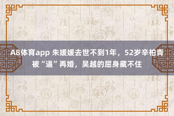 A8体育app 朱媛媛去世不到1年,52岁辛柏青被“逼”再婚,吴越的屈身藏不住