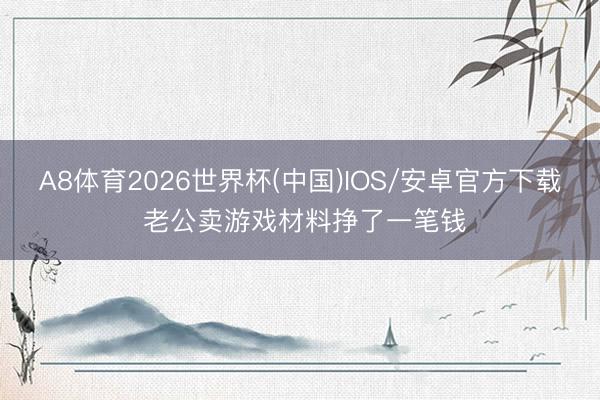 A8体育2026世界杯(中国)IOS/安卓官方下载 老公卖游戏材料挣了一笔钱