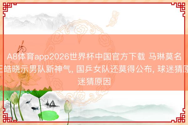 A8体育app2026世界杯中国官方下载 马琳莫名! 王皓晓示男队新神气， 国乒女队还莫得公布， 球迷猜原因