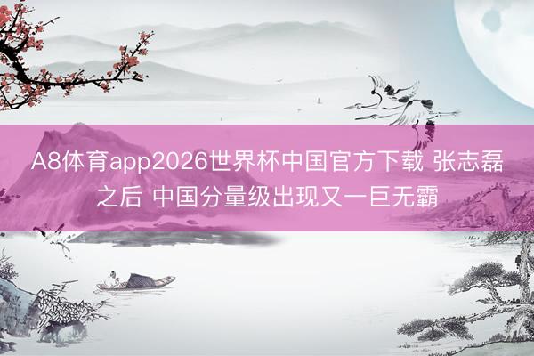 A8体育app2026世界杯中国官方下载 张志磊之后 中国分量级出现又一巨无霸