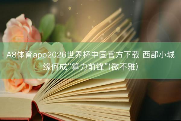A8体育app2026世界杯中国官方下载 西部小城缘何成“算力前锋”(微不雅)