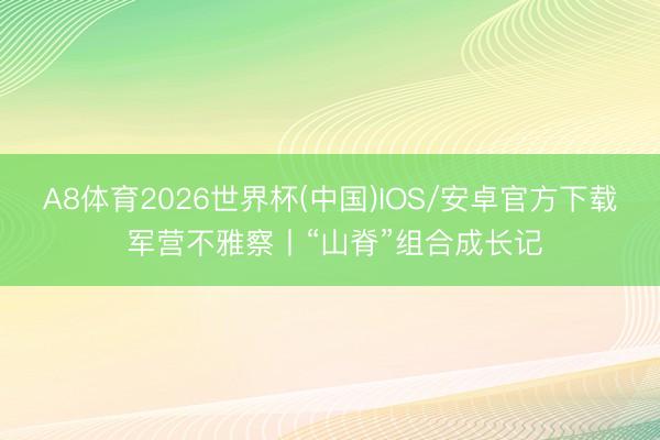 A8体育2026世界杯(中国)IOS/安卓官方下载 军营不雅察丨“山脊”组合成长记