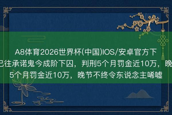 A8体育2026世界杯(中国)IOS/安卓官方下载 80岁黄百鸣栽了！已往承诺鬼今成阶下囚，判刑5个月罚金近10万，晚节不终令东说念主唏嘘