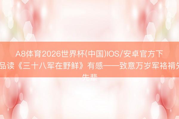 A8体育2026世界杯(中国)IOS/安卓官方下载 品读《三十八军在野鲜》有感——致意万岁军袼褙先辈